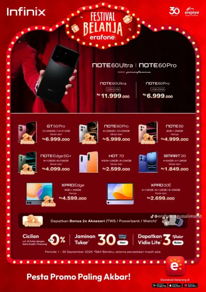 Infinix all di harga mulai 1 juta an saja