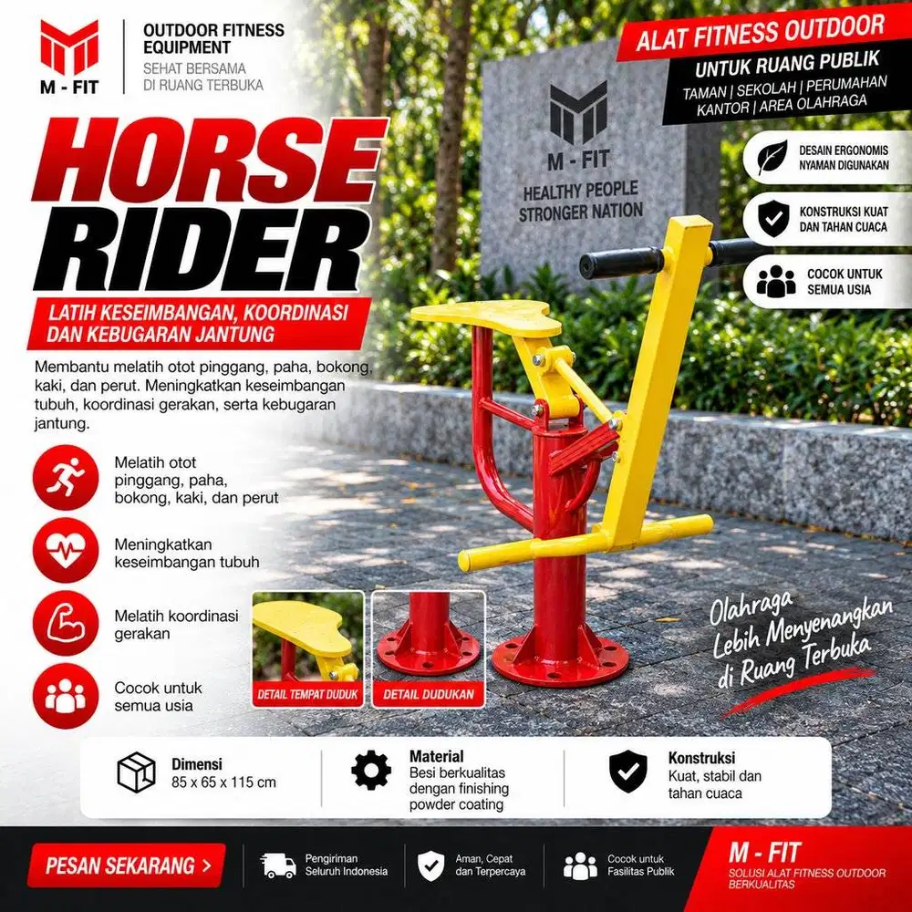 JUAL HORSE RIDER SURABAYA | ALAT FITNESS OUTDOOR BERKUALITAS