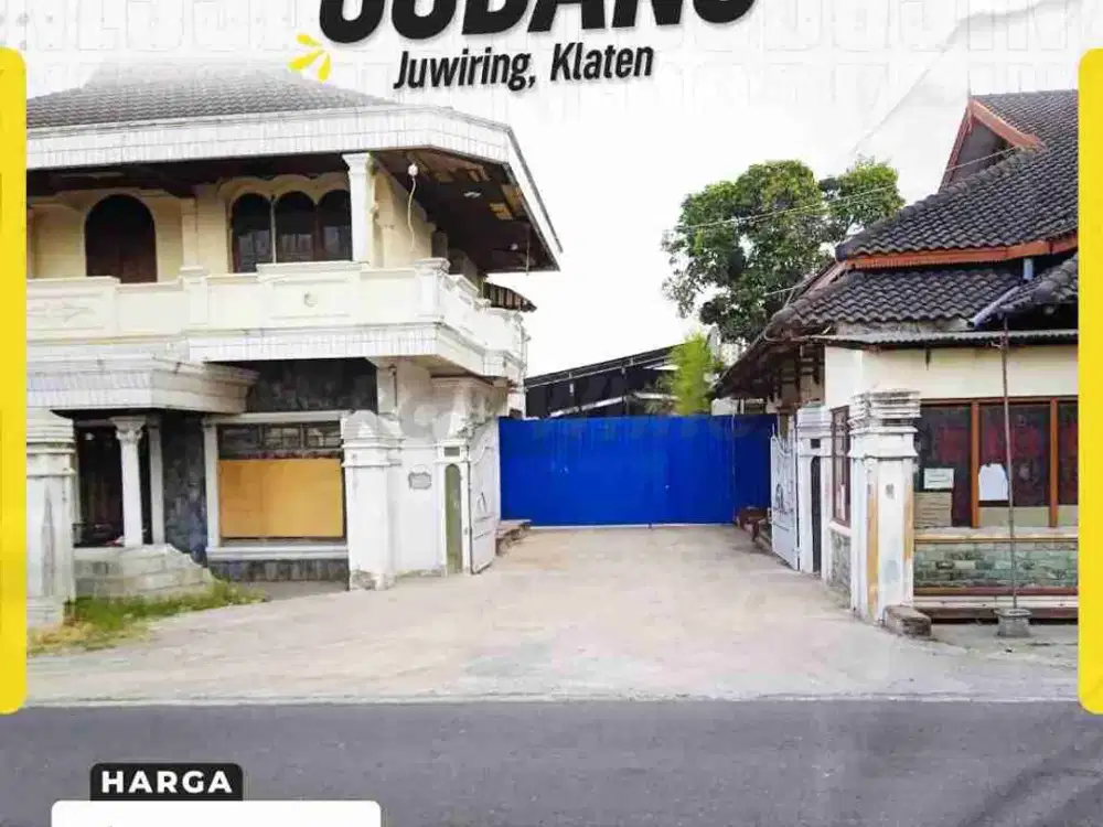 Gudang dijual tanjung juwiring klaten
