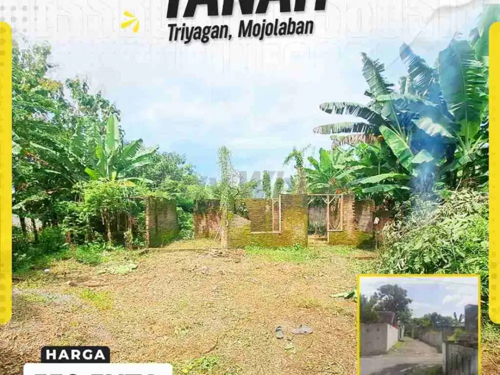 Tanah pekarangan Triyagan uns IV jaten mojolaban palur