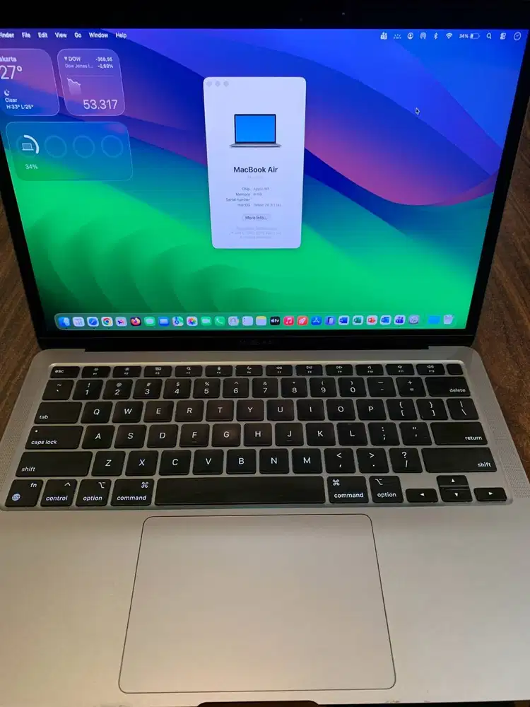 Macbook Air M1 8/256GB iBox Mulus Garansi Aktif