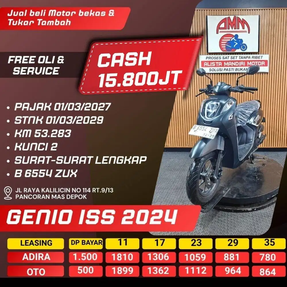 KREDIT DP 500 GENIO ISS 2024 BISA TUKAR TAMBAH/BISA PAKAI CC/PAYLATER