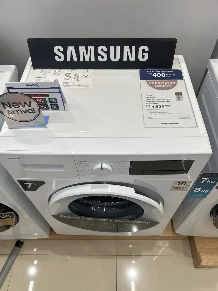 CICILAN RINGAN BUNGA RENDAH SAMSUNG WASH MACH FL WW70FG3M05TWSE 7KG