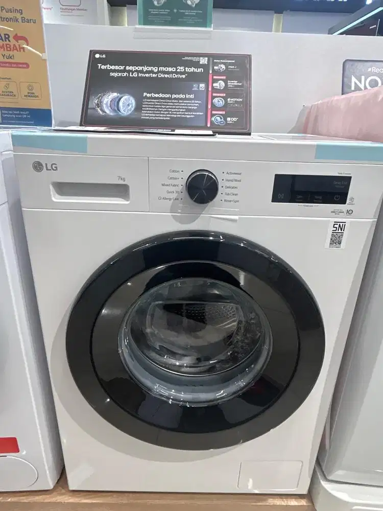 CICILAN RINGAN BUNGA RENDAH LG WASH MACH FL FB1207S6WB 7KG