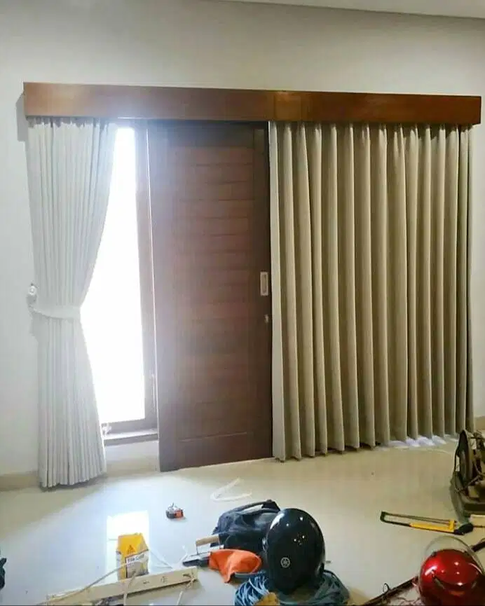 Jual gorden jendela model terbaru gorden pintu blackout gorden kantor