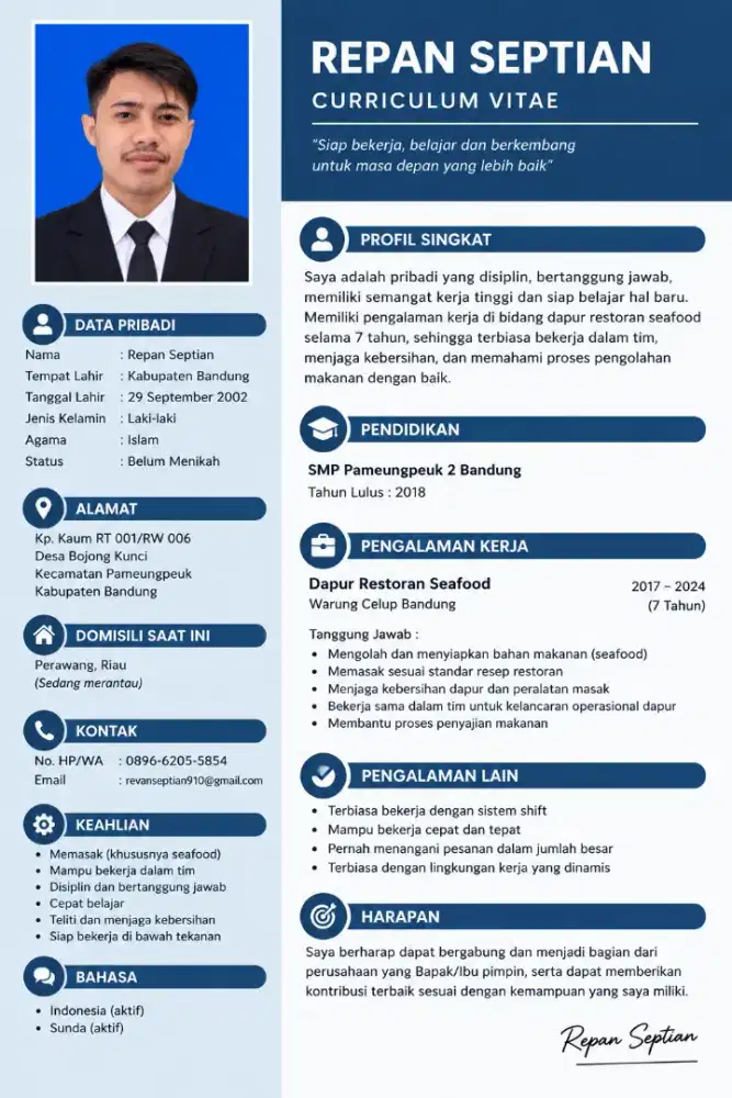 Info pekerjaan apa aja yang penting halal