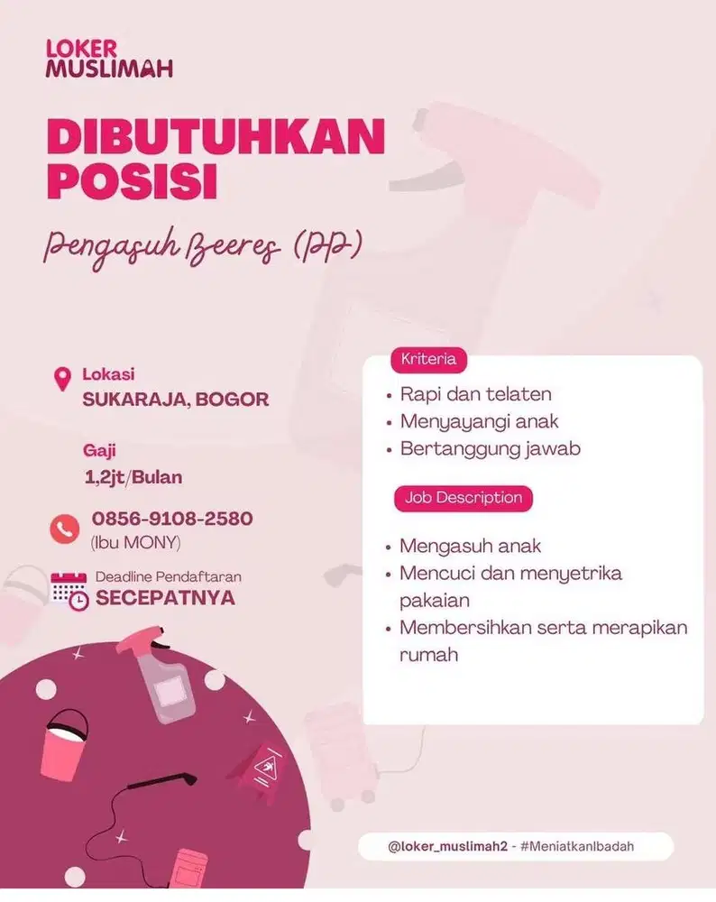 Lowongan PRT dan Momong