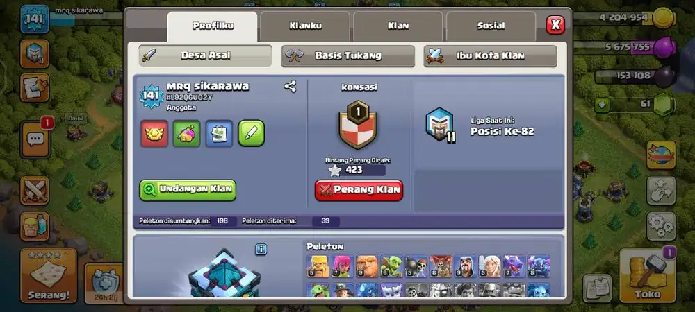 Jual akun coc Th 13