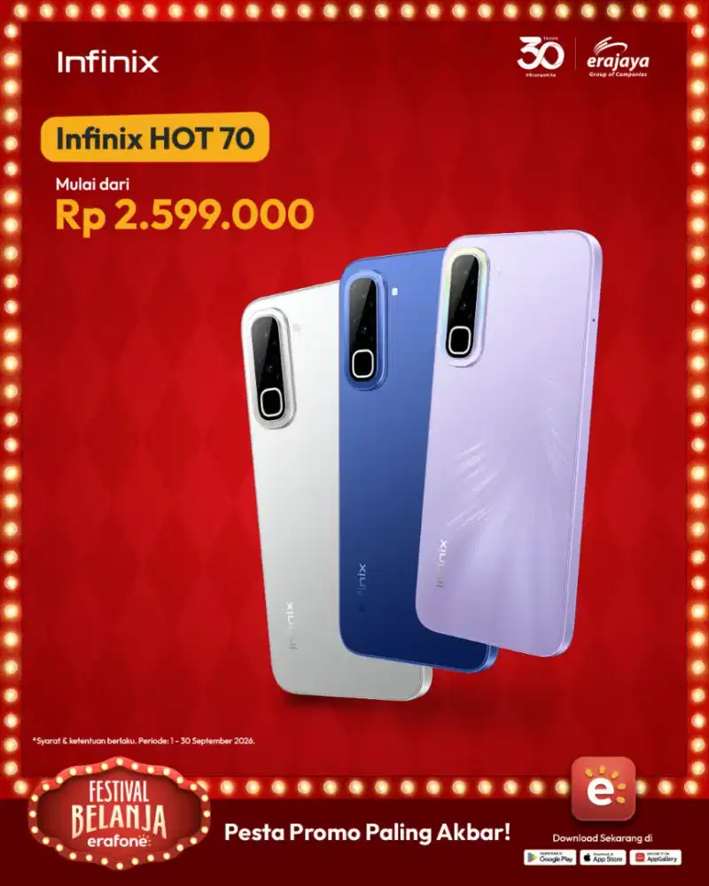 Infinix HOT 70 – Promo Festival Belanja Erafone