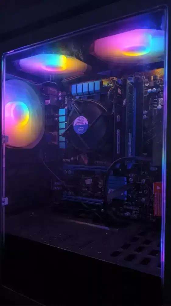 DIJUAL PC CPU BARU SIAP PAKAI DAN BONUS SPEAKER RGB DAN MOUSE RGB