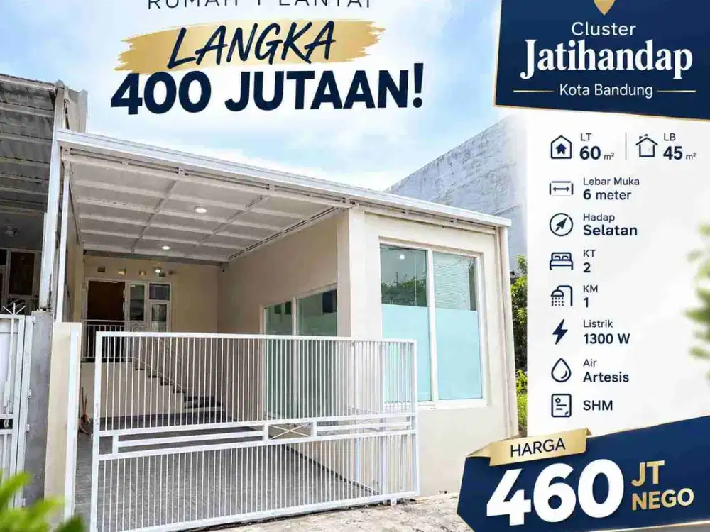 Dijual cepat rumah 400 Jutaan di Cluster Jatihandap, Kota Bandung