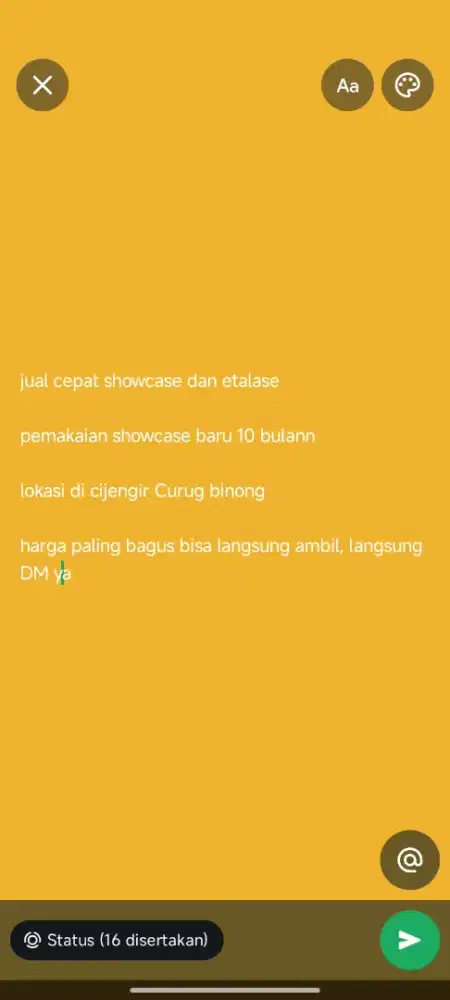 jual showcase dan etalase 1 x 20 bekas cocok buat jualan