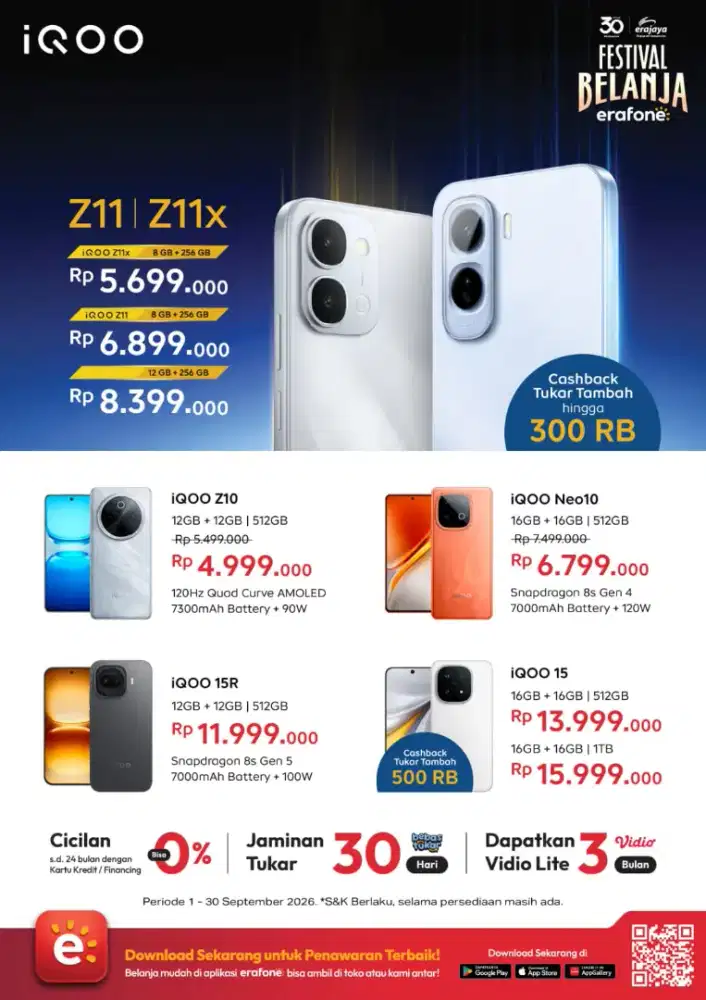 iQOO Z11x & iQOO 15R – Promo Erafone