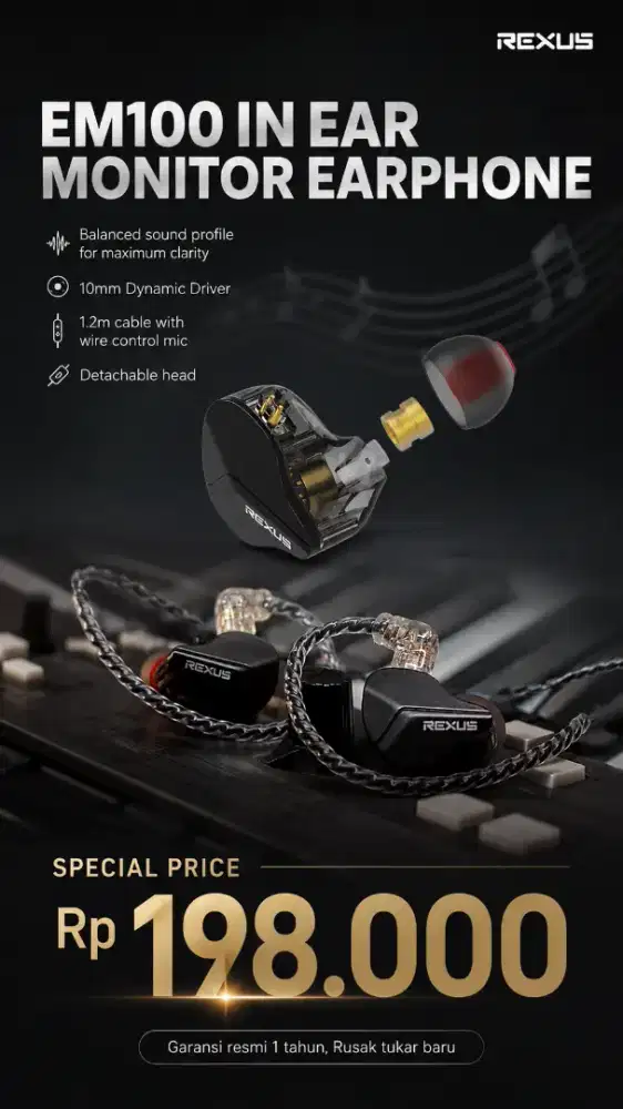 In Ear Monitor Rexus EM-100