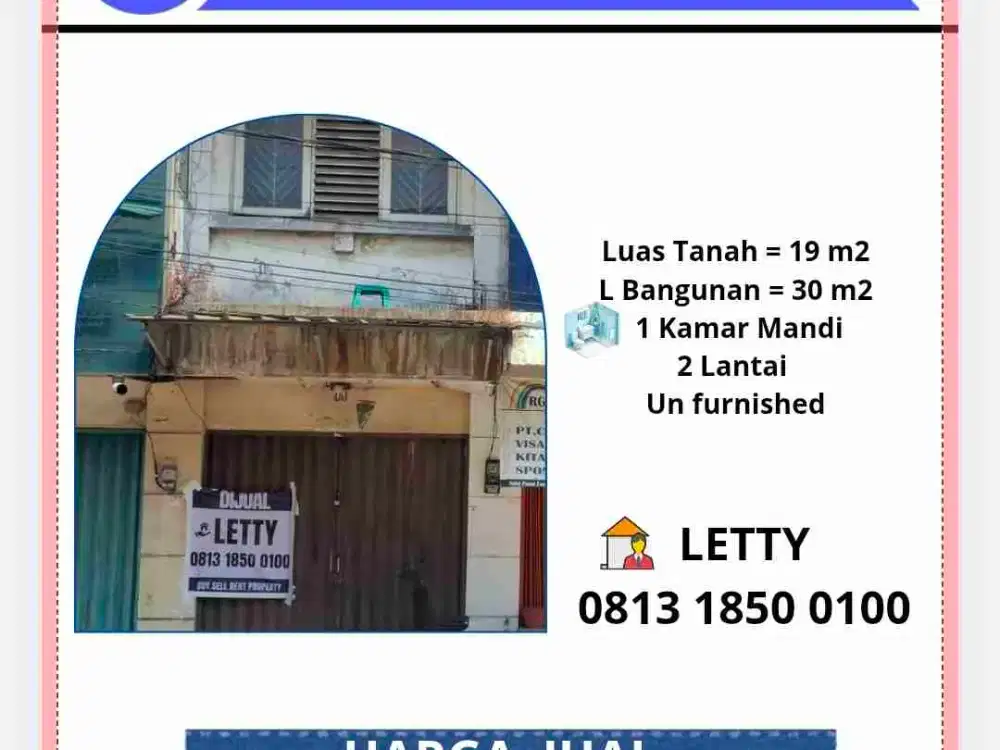 Dijual Ruko 2 Lantai Harapan Indah Bekasi Barat