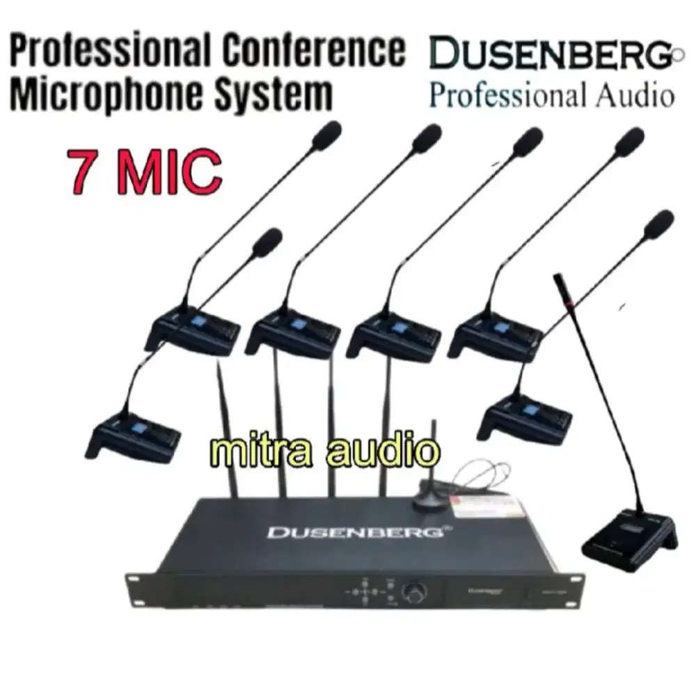 Paket mic rapat/mic conference wireless dusenberg ccs 1000 isi 7 mic