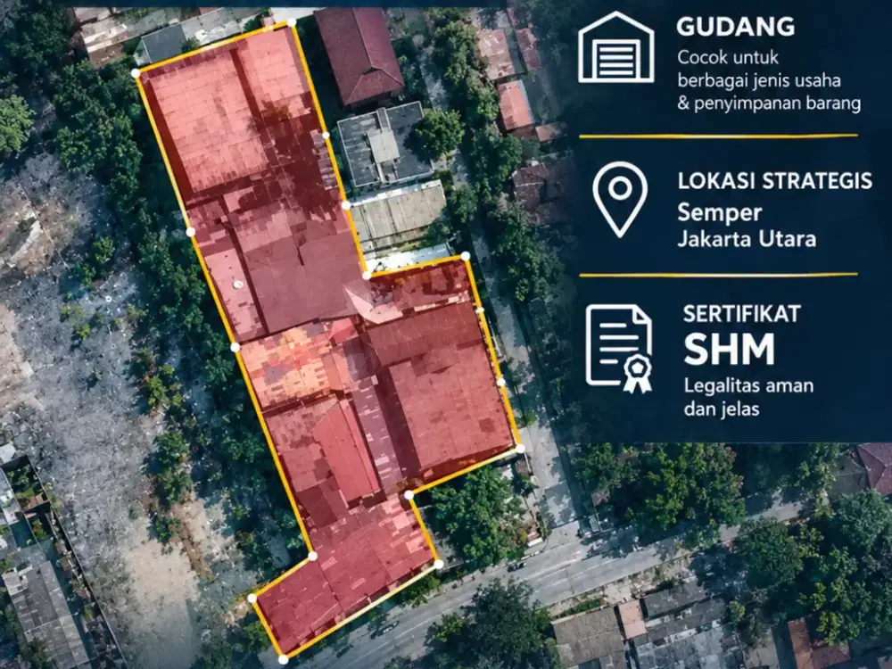 Jual Cepat Gudang Murah Hitung Harga Tanah Dengan Luas 1.580 m² di Semper Jakarta Utara