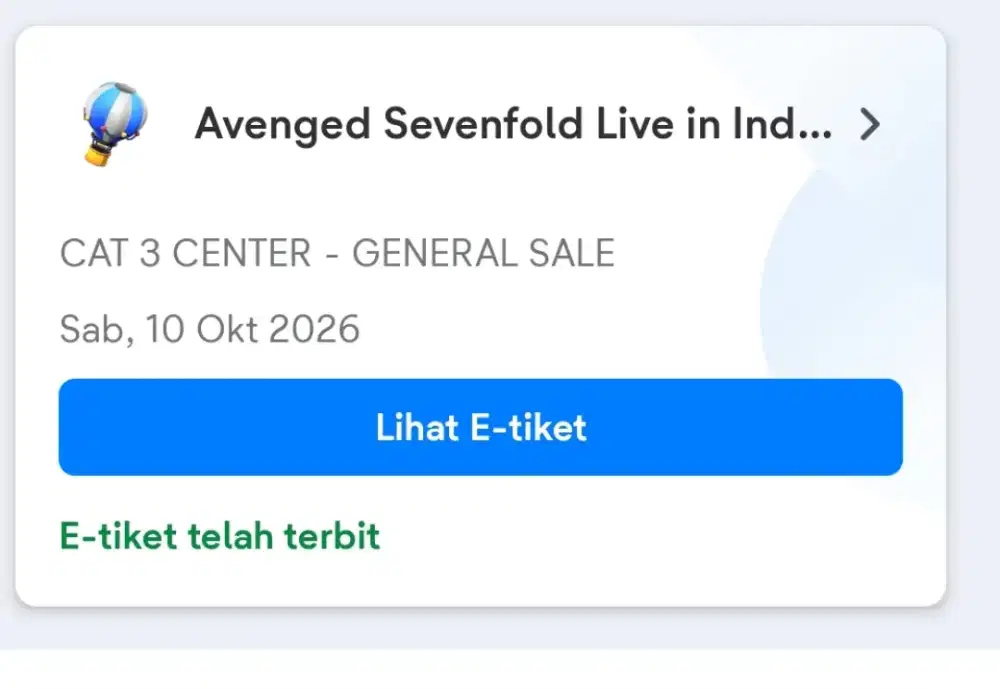 Tiker konser A7x Cart 3 center