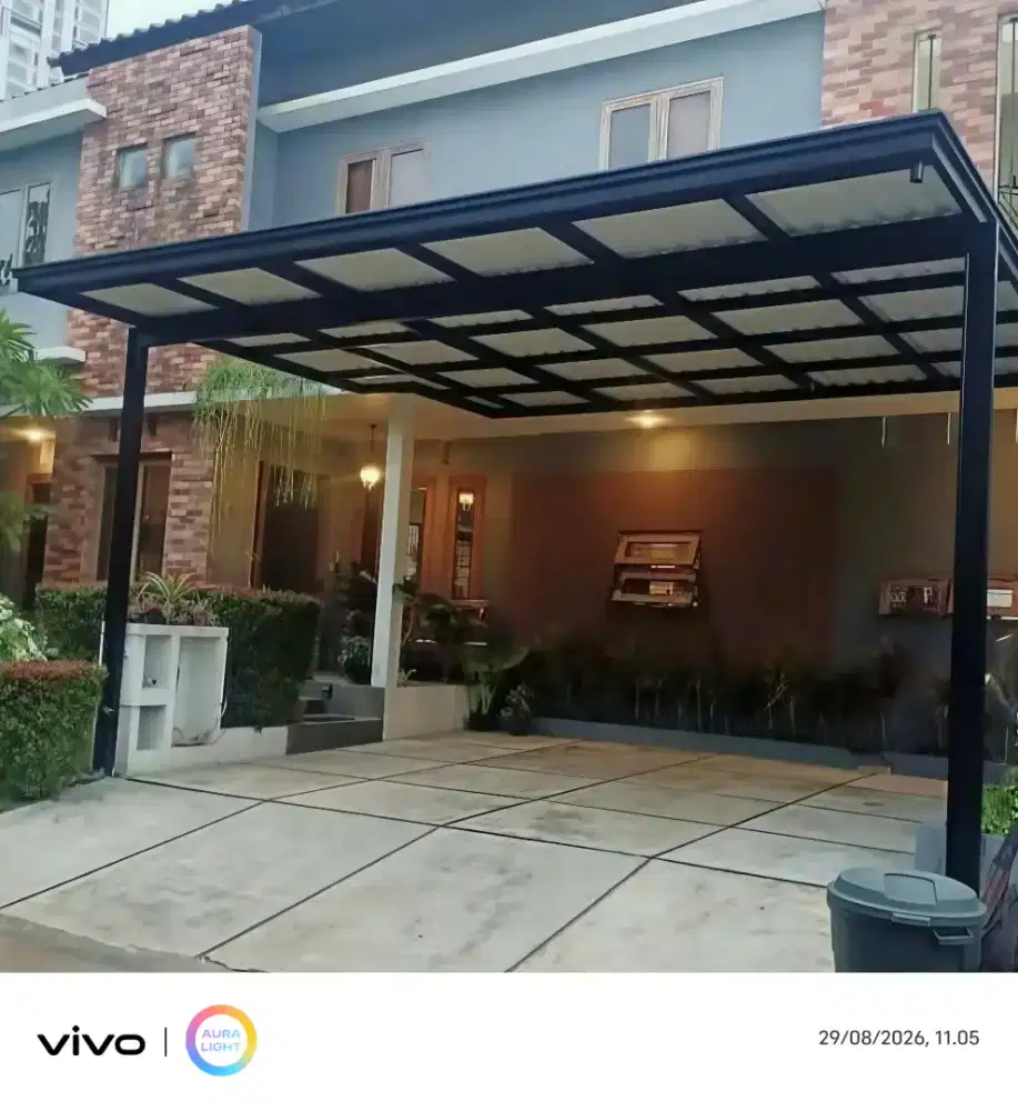 Kanopi baja ringan dan garasi