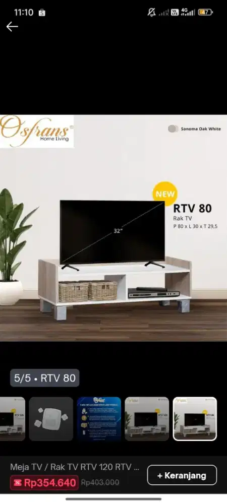 Meja TV/Rak TV RTV 120 RTV 80