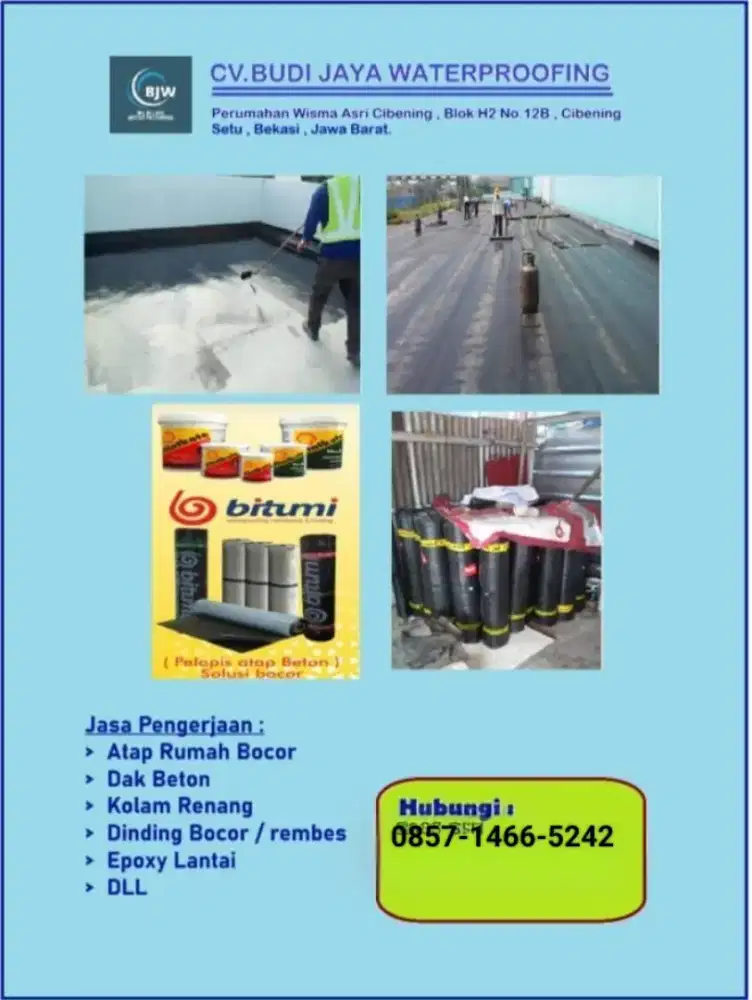 Jasa Pemasangan Waterproofing Membran Bakar / Torch-on