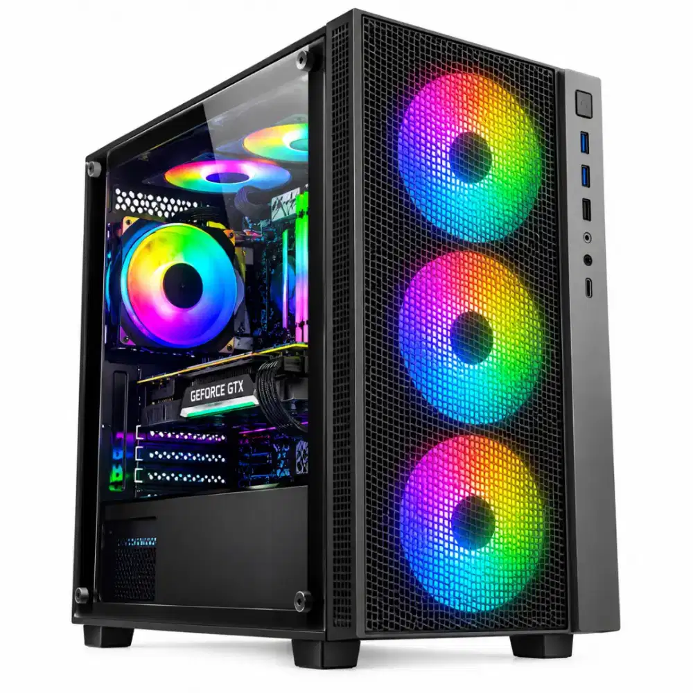PC Gaming Intel i7-4770 GTX 750 Ti 16GB SSD 1TB RGB | Siap Main