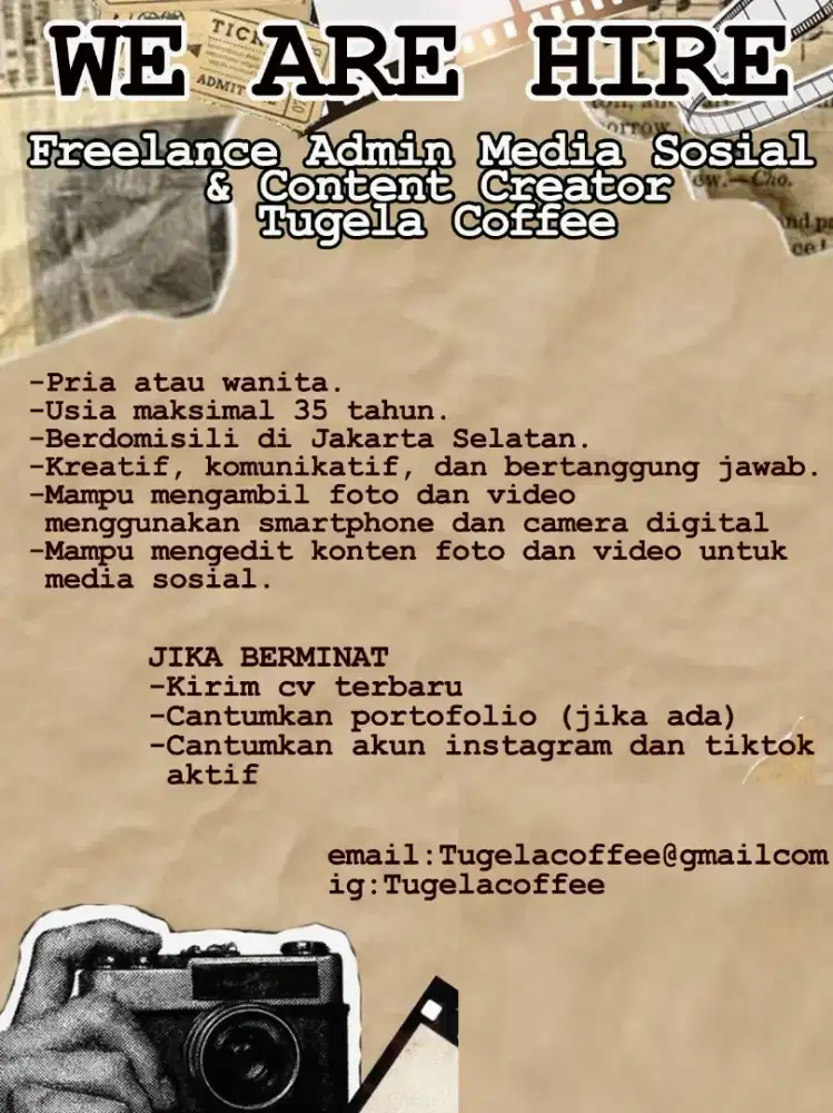 Freelance Admin Media Sosial & Content creator
