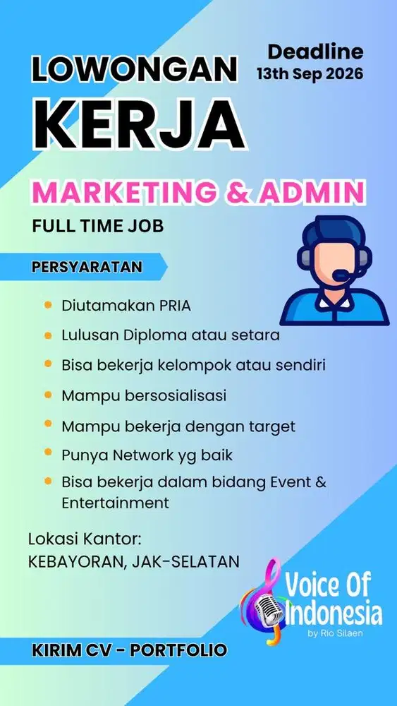 STAFF ADMIN & MARKETING