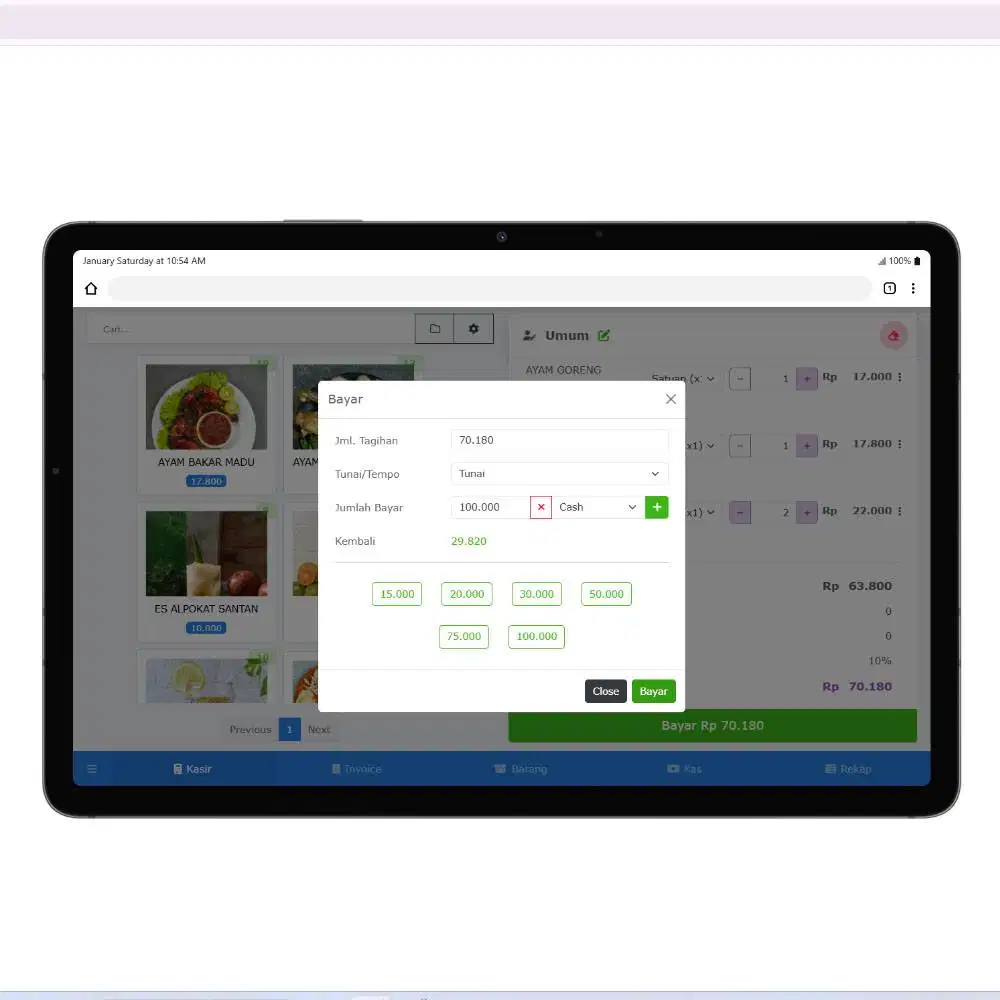 Software Keuangan Restoran dan Mini Market POS
