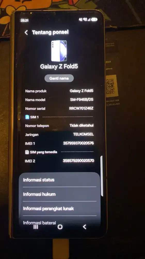 JUAL SAMSUNG Z FOLD 5