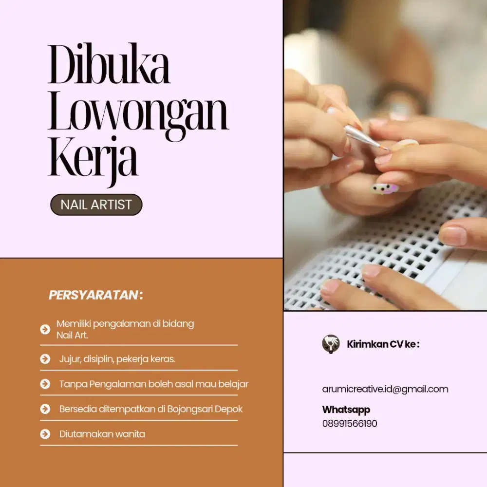 Dibutuhkan Nail Artist