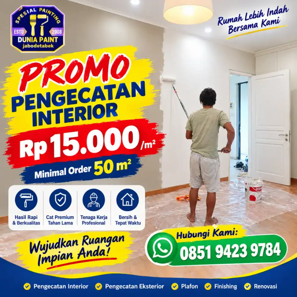 Jasa Tukang Cat, Finishing, Sipil, & Renovasi
