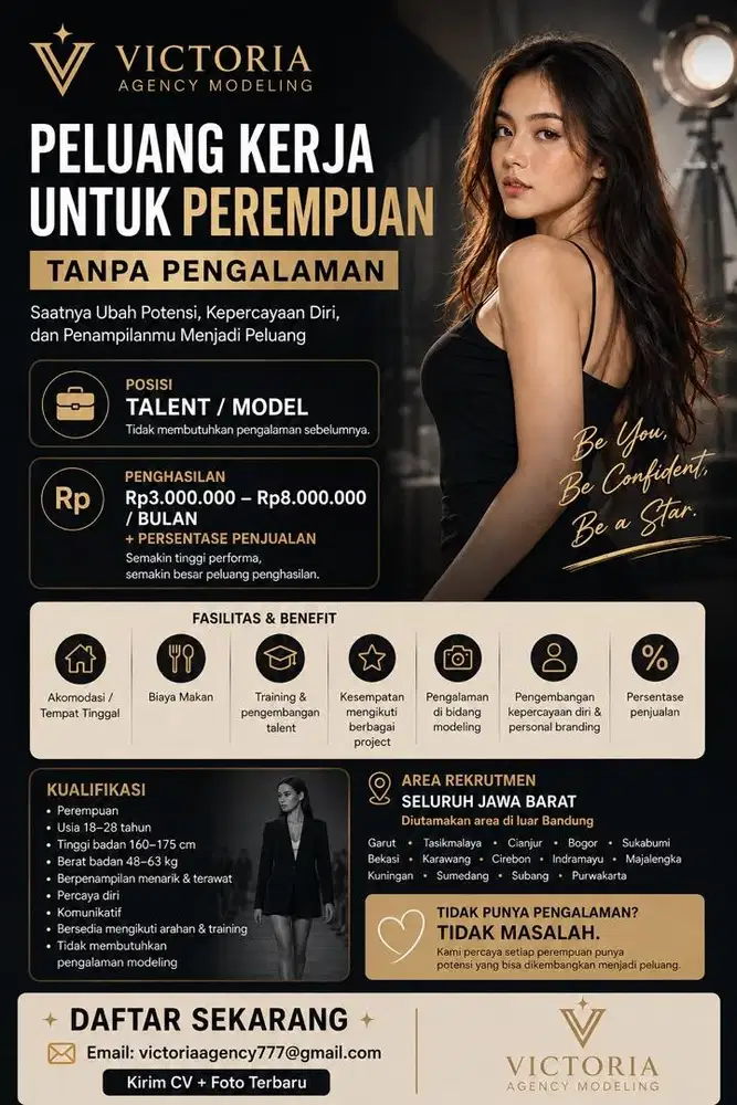 LOWONGAN KERJA UNTUK PEREMPUAN - TANPA PENGALAMAN