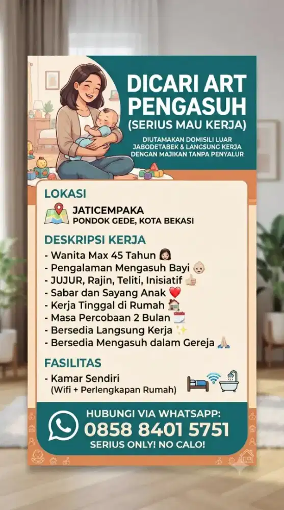 LOKER ART PENGASUH LANGSUNG KERJA