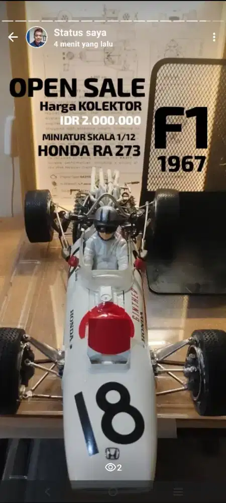Miniatur F1 Classic HONDA RA273 1967