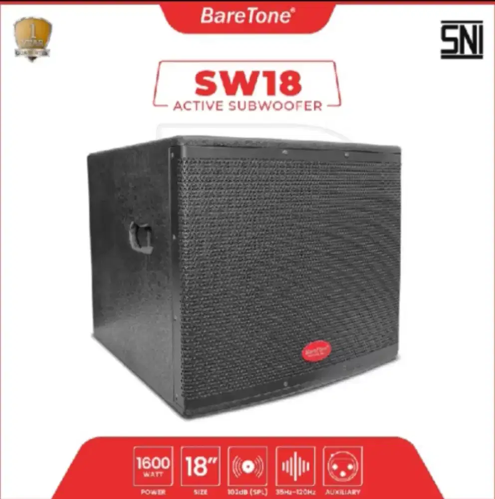 Subwoofer aktif baretone sw18 original 1600 watt