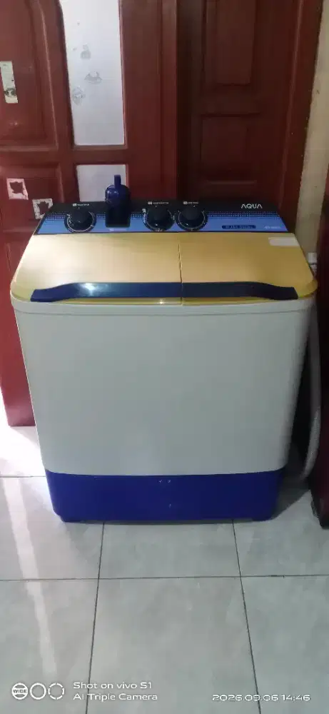 Mesin cuci 2 tabung Merk AQUA 8kg