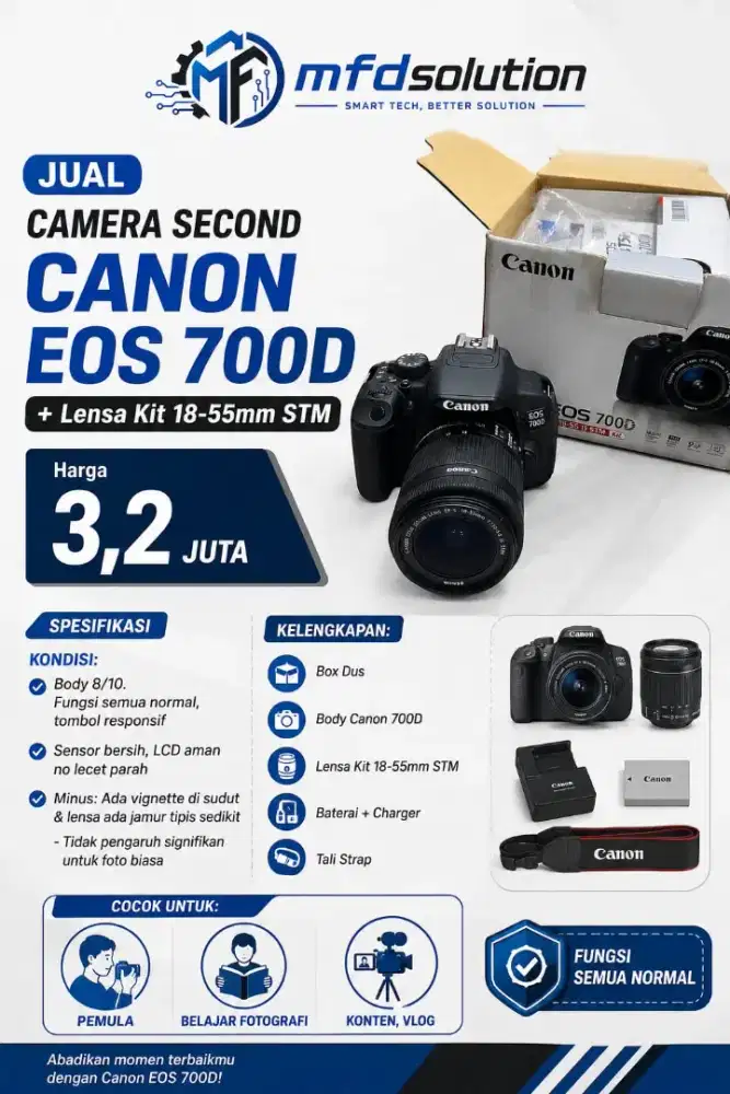 Camera Second Canon EOS 700 D