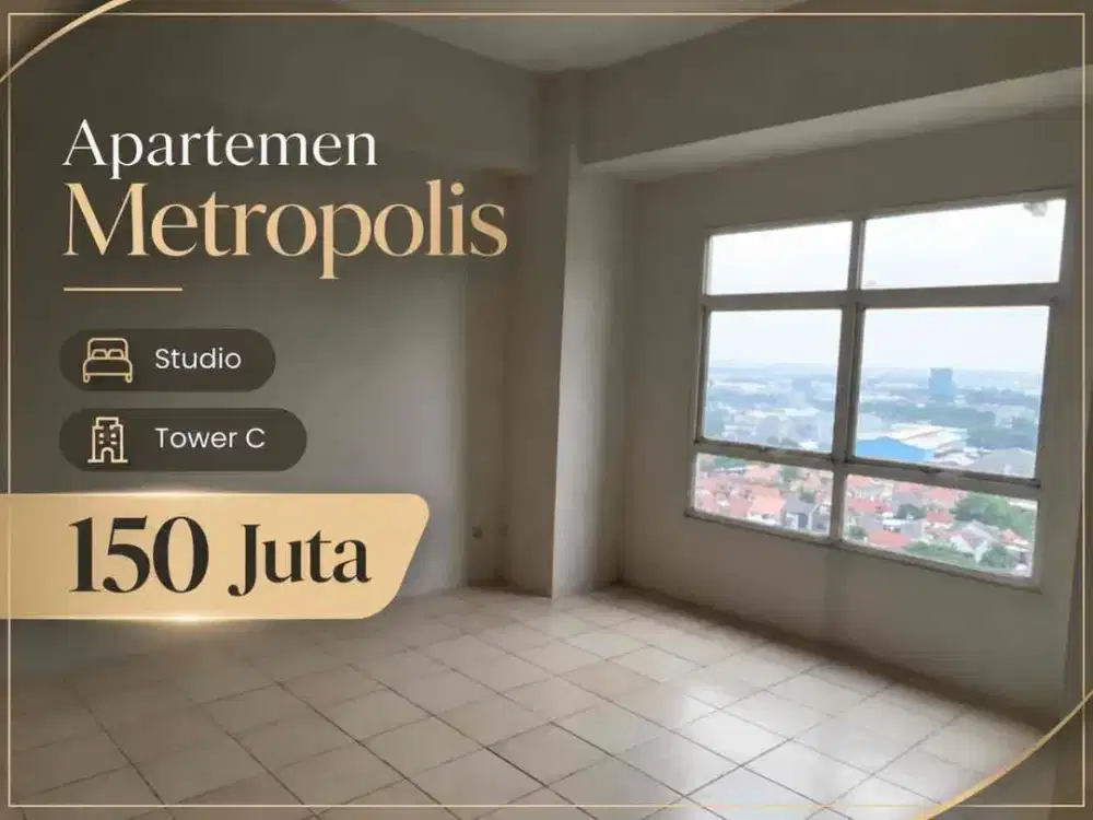TERMURAH‼150 juta Apartemen Metropolis sudah SHMRS
