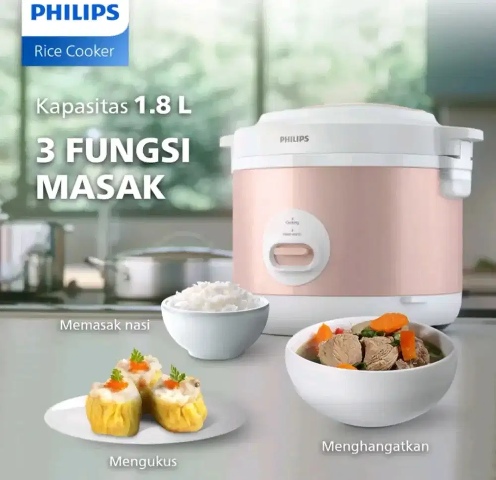 Rice cooker Philips series1000, Warna Pink - BARU - NEGO