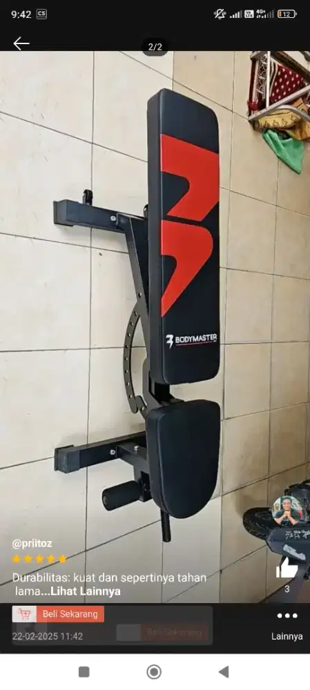 Jual bodymaster adjustable FID Bench BM-110