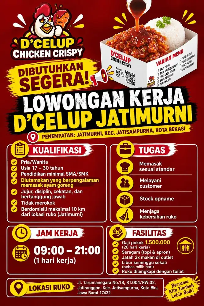 Dibutuhkan segera crew outlet