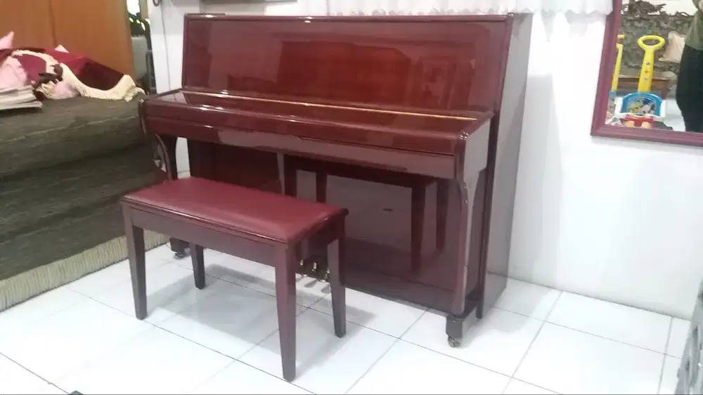 Piano Akustik Upright Ritmuller UP110R-3 Mahogany Gloss + Bangku