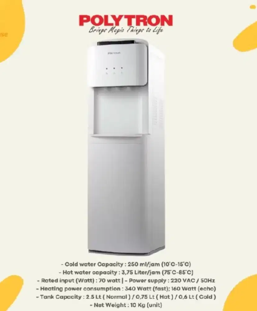 Dispenser polytron bekas putih