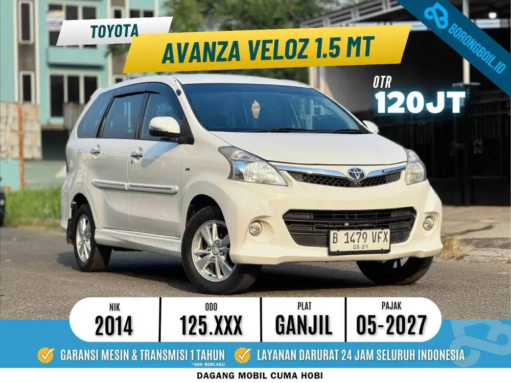 AVANZA VELOZ 1.5 MANUAL 2014 PUTIH ISTIMEWA SIAP PAKAI
