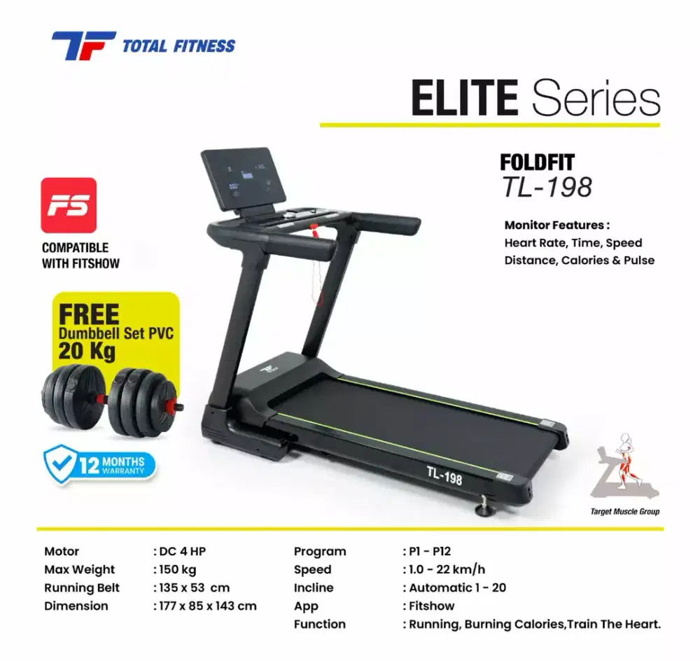 Treadmill elektrik tl 198