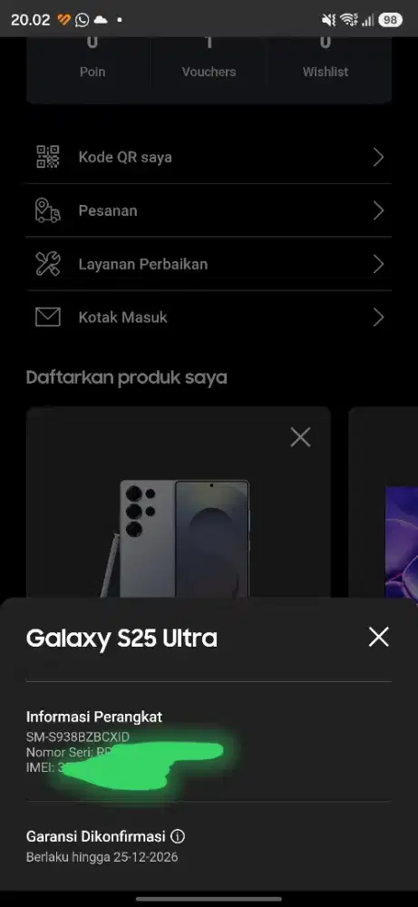Samsung S25 Ultra 12/512