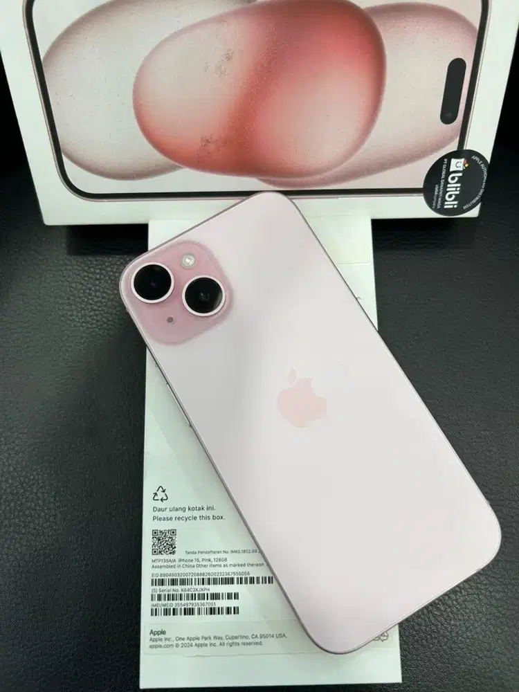 Iphone 15 , Pink , 128GB IBox