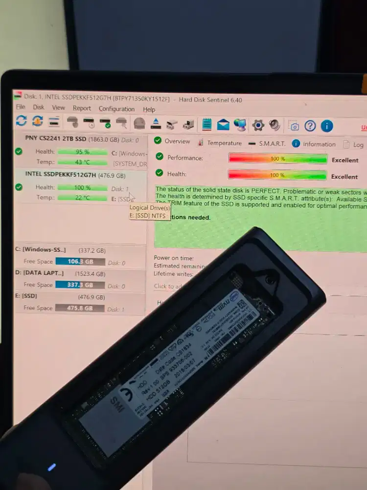 INTEL SSD NVME 512GB GEN 3