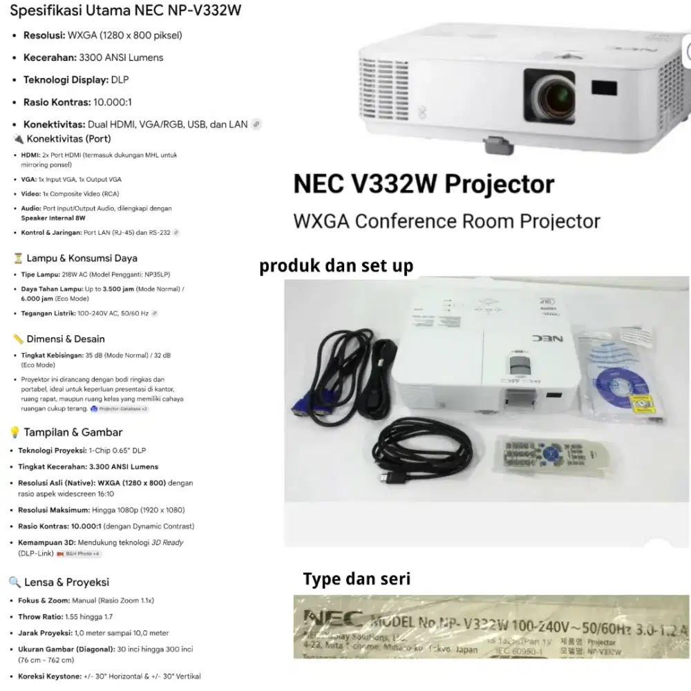 Jual Proyektor NEC